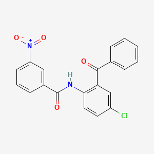molecular formula C20H13ClN2O4 B3048124 N-(2-benzoyl-4-chlorophenyl)-3-nitrobenzamide CAS No. 157488-08-9