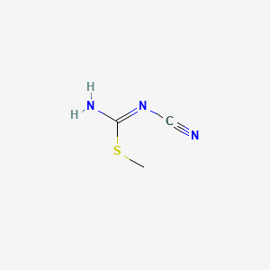 molecular formula C3H5N3S B3048129 1-Cyano-2-methylisothiourea CAS No. 15760-26-6