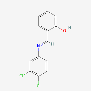molecular formula C13H9Cl2NO B3048132 2-{[(3,4-Dichlorophenyl)imino]methyl}phenol CAS No. 15768-21-5