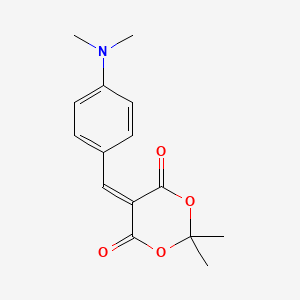 molecular formula C15H17NO4 B3048143 5-[4-(Dimethylamino)benzylidene]-2,2-dimethyl-1,3-dioxane-4,6-dione CAS No. 15795-57-0