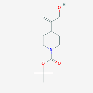 molecular formula C13H23NO3 B3048150 Tert-butyl 4-(3-hydroxyprop-1-en-2-yl)piperidine-1-carboxylate CAS No. 158469-71-7
