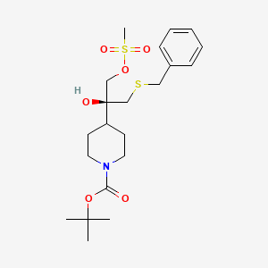 (S)-tert-Butyl 4-(1-(benzylthio)-2-hydroxy-3-((methylsulfonyl)oxy)propan-2-yl)piperidine-1-carboxylate