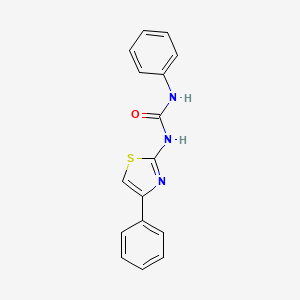 molecular formula C16H13N3OS B3048154 Urea, N-phenyl-N'-(4-phenyl-2-thiazolyl)- CAS No. 15850-25-6