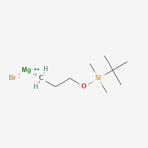 molecular formula C9H21BrMgOSi B3048155 3-(叔丁基二甲基甲硅氧基)丙基溴化镁，在 2-甲基四氢呋喃中浓度为 0.50 M CAS No. 158529-76-1