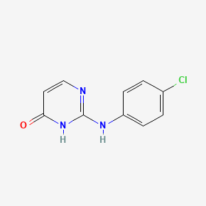 molecular formula C10H8ClN3O B3048160 2-(4-Chloroanilino)pyrimidine-4-ol CAS No. 158661-61-1