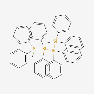 molecular formula C50H46Si4 B3048166 Tetrasilane, 1,4-dimethyl-1,1,2,2,3,3,4,4-octaphenyl- CAS No. 1590-85-8