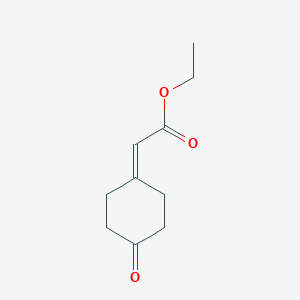 molecular formula C10H14O3 B3048172 Ethyl 2-(4-oxocyclohexylidene)acetate CAS No. 159454-98-5