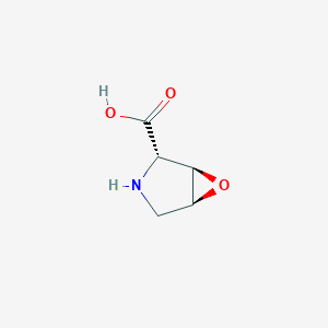 molecular formula C5H7NO3 B3048174 6-Oxa-3-azabicyclo[3.1.0]hexane-2-carboxylic acid, (1R,2S,5S)- CAS No. 159551-86-7