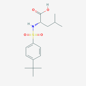 molecular formula C16H25NO4S B3048182 (2S)-2-[(4-tert-butylphenyl)sulfonylamino]-4-methylpentanoic acid CAS No. 159856-00-5