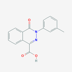 molecular formula C16H12N2O3 B3048192 3-(3-Methylphenyl)-4-oxo-3,4-dihydrophthalazine-1-carboxylic acid CAS No. 16015-50-2