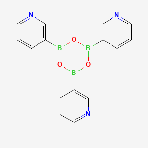 molecular formula C15H12B3N3O3 B3048200 Pyridine, 3,3',3''-(2,4,6-boroxintriyl)tris- CAS No. 160688-99-3