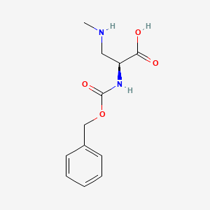 molecular formula C12H16N2O4 B3048206 (S)-2-(((Benzyloxy)carbonyl)amino)-3-(methylamino)propanoic acid CAS No. 160885-20-1