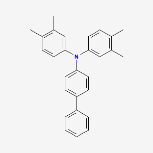 molecular formula C28H27N B3048216 [1,1'-Biphenyl]-4-amine, N,N-bis(3,4-dimethylphenyl)- CAS No. 161114-55-2