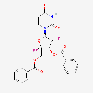 ((2S,3S,4R,5R)-3-(benzoyloxy)-5-(2,4-dioxo-3,4-dihydropyrimidin-1(2H)-yl)-2,4-difluorotetrahydrofuran-2-yl)methyl benzoate