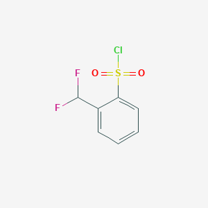 molecular formula C7H5ClF2O2S B3048225 2-(Difluoromethyl)benzene-1-sulfonyl chloride CAS No. 161525-56-0