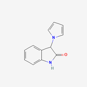 molecular formula C12H10N2O B3048229 3-(1H-Pyrrol-1-yl)indolin-2-one CAS No. 16176-35-5