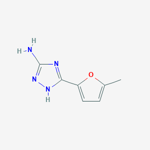 molecular formula C7H8N4O B3048232 5-(5-methylfuran-2-yl)-4H-1,2,4-triazol-3-amine CAS No. 161793-06-2
