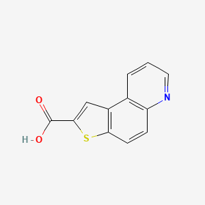 molecular formula C12H7NO2S B3048236 Thieno[3,2-f]quinoline-2-carboxylic acid CAS No. 1619264-46-8