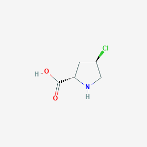 molecular formula C5H8ClNO2 B3048242 (4R)-4-Chloro-L-proline CAS No. 16214-29-2