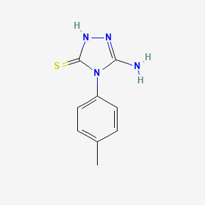 molecular formula C9H10N4S B3048245 3H-1,2,4-Triazole-3-thione, 5-amino-2,4-dihydro-4-(4-methylphenyl)- CAS No. 16226-98-5