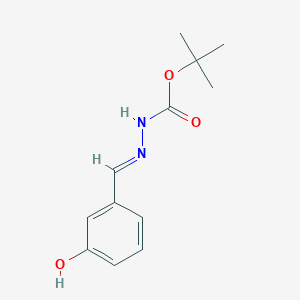 molecular formula C12H16N2O3 B3048260 N'-(3-Hydroxy-benzylidene)-hydrazinecarboxylic acid tert-butyl ester CAS No. 162739-81-3