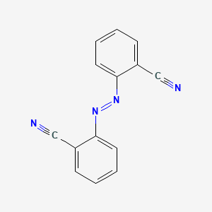 molecular formula C14H8N4 B3048265 2,2'-(e)-Diazene-1,2-diyldibenzonitrile CAS No. 16288-72-5