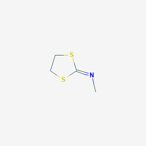 molecular formula C4H7NS2 B3048270 Methanamine, N-1,3-dithiolan-2-ylidene- CAS No. 1630-99-5