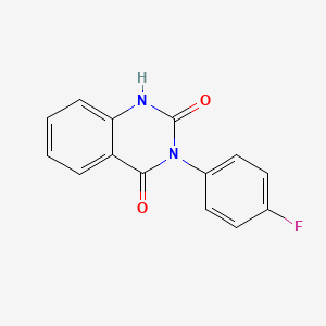 molecular formula C14H9FN2O2 B3048285 3-(4-fluorophenyl)-1H-quinazoline-2,4-dione CAS No. 16332-89-1