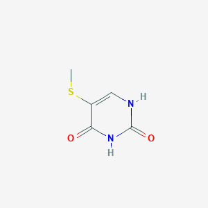 molecular formula C5H6N2O2S B3048289 2,4(1H,3H)-Pyrimidinedione, 5-(methylthio)-(9CI) CAS No. 16350-59-7