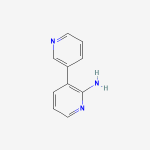 molecular formula C10H9N3 B3048290 [3,3'-Bipyridin]-2-amine CAS No. 163563-02-8