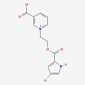 molecular formula C13H11BrN2O4 B3048291 Pyridinium, 1-[2-[[(4-bromo-1H-pyrrol-2-yl)carbonyl]oxy]ethyl]-3-carboxy-, inner salt CAS No. 163564-84-9