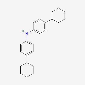 molecular formula C24H31N B3048294 4-Cyclohexyl-N-(4-cyclohexylphenyl)aniline CAS No. 163687-39-6