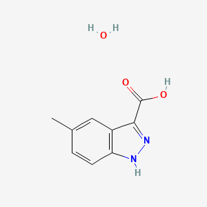 molecular formula C9H10N2O3 B3048301 5-Methyl-1H-indazole-3-carboxylic acid hydrate CAS No. 1638221-34-7