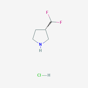 molecular formula C5H10ClF2N B3048304 (3S)-3-(二氟甲基)吡咯烷盐酸盐 CAS No. 1638744-40-7