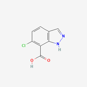 molecular formula C8H5ClN2O2 B3048311 6-chloro-1H-indazole-7-carboxylic acid CAS No. 1638764-89-2