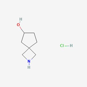 molecular formula C7H14ClNO B3048315 2-Azaspiro[3.4]octan-6-ol hydrochloride CAS No. 1638767-65-3