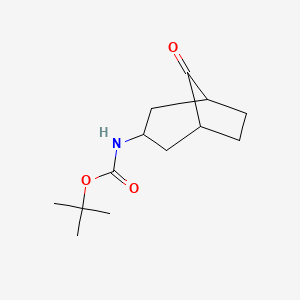 molecular formula C13H21NO3 B3048317 tert-butyl N-{8-oxobicyclo[3.2.1]octan-3-yl}carbamate CAS No. 1638771-32-0