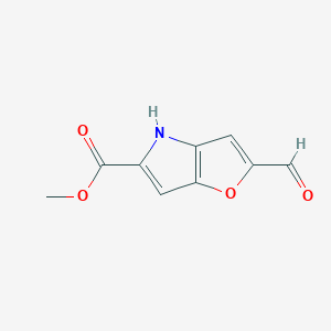 molecular formula C9H7NO4 B3048343 2-甲酰-4H-呋喃[3,2-b]吡咯-5-甲酸甲酯 CAS No. 164667-55-4
