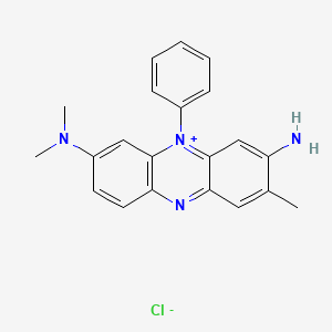 molecular formula C21H21ClN4 B3048350 Phenazinium, 3-amino-7-(dimethylamino)-2-methyl-5-phenyl-, chloride CAS No. 16508-73-9