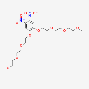 molecular formula C20H32N2O12 B3048352 1,2-Bis[2-[2-(2-methoxyethoxy)ethoxy]ethoxy]-4,5-dinitrobenzene CAS No. 165254-21-7