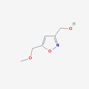 molecular formula C6H9NO3 B3048387 5-(Methoxymethyl)isoxazole-3-methanol CAS No. 167155-53-5