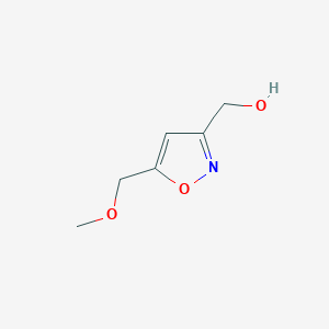 molecular formula C6H9NO3 B3048387 [5-(Methoxymethyl)-1,2-oxazol-3-yl]methanol CAS No. 167155-53-5