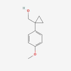 molecular formula C11H14O2 B3048390 [1-(4-甲氧基苯基)环丙基]甲醇 CAS No. 16728-03-3
