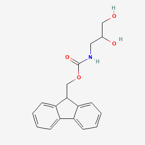 molecular formula C18H19NO4 B3048400 9H-fluoren-9-ylmethyl N-(2,3-dihydroxypropyl)carbamate CAS No. 167700-44-9