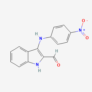 3-((4-Nitrophenyl)amino)-1H-indole-2-carbaldehyde