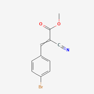 molecular formula C11H8BrNO2 B3048406 2-Propenoic acid, 3-(4-bromophenyl)-2-cyano-, methyl ester CAS No. 167995-88-2