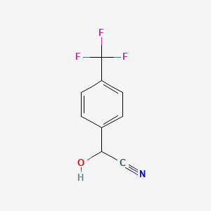 molecular formula C9H6F3NO B3048408 2-Hydroxy-2-[4-(trifluoromethyl)phenyl]acetonitrile CAS No. 168013-75-0