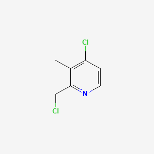 molecular formula C7H7Cl2N B3048412 4-Chloro-2-(chloromethyl)-3-methylpyridine CAS No. 168167-48-4