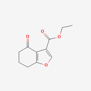 molecular formula C11H12O4 B3048416 Ethyl 4-oxo-4,5,6,7-tetrahydro-1-benzofuran-3-carboxylate CAS No. 168271-92-9