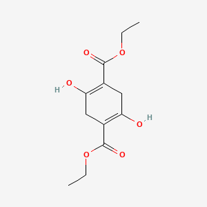 molecular formula C12H16O6 B3048429 2,5-二羟基环己-1,4-二烯-1,4-二羧酸二乙酯 CAS No. 16877-79-5